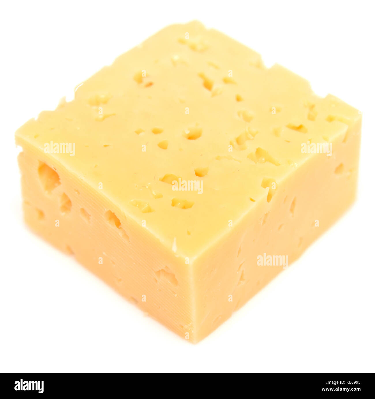 cheese cube isolated on white background Stock Photo - Alamy