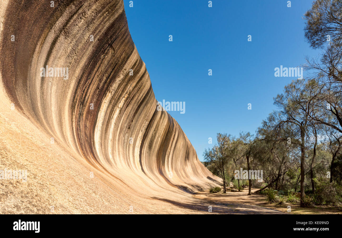Wave Rock, near Hyden, Western Australia Stock Photo