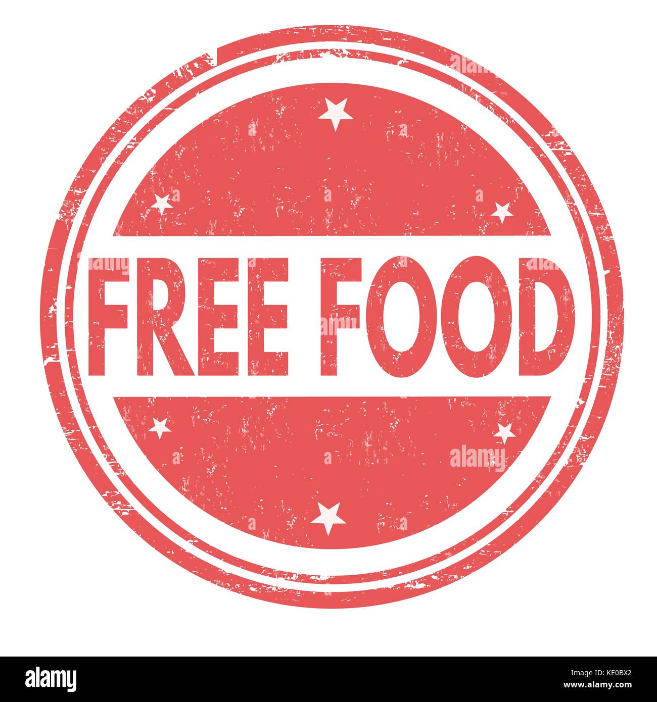 Free food grunge rubber stamp on white background, vector illustration Stock Vector