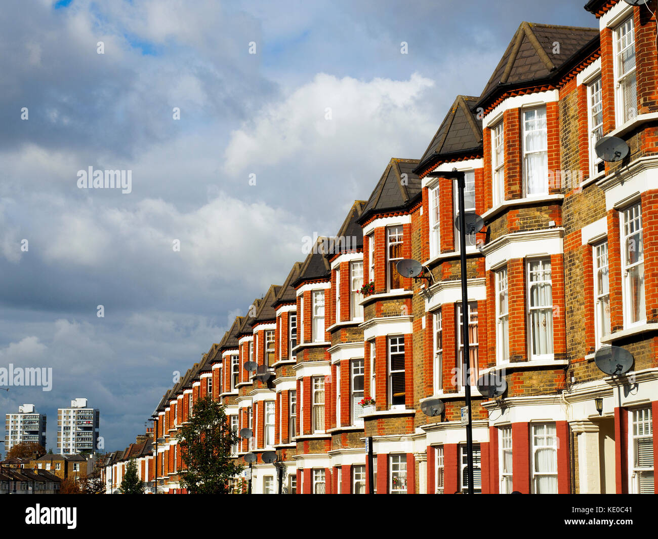 Houses in Clapham - London, England Stock Photo