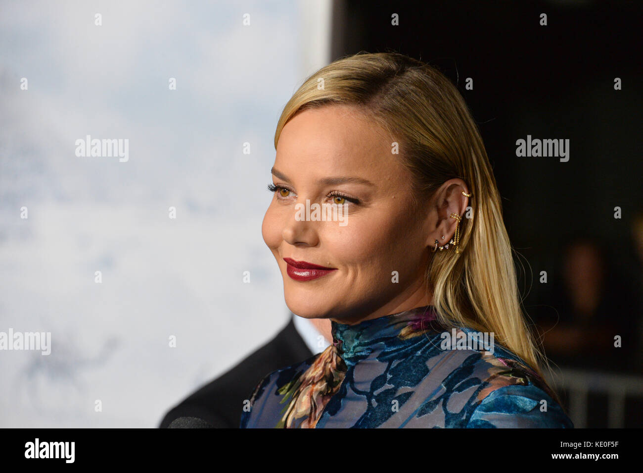 Abbie Cornish at the premiere for "Geostorm" at TCL Chinese Theatre