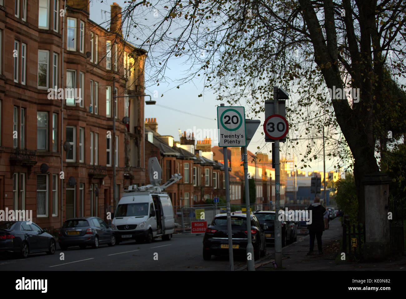 Glasgow, Scotland, UK.17th October. UK Weather,  After Hurricane Ophelia hit the city an unoccupied Tenement in Crosshill collapsed as Storm battered Scotland. Credit: gerard ferry/Alamy Live News Stock Photo