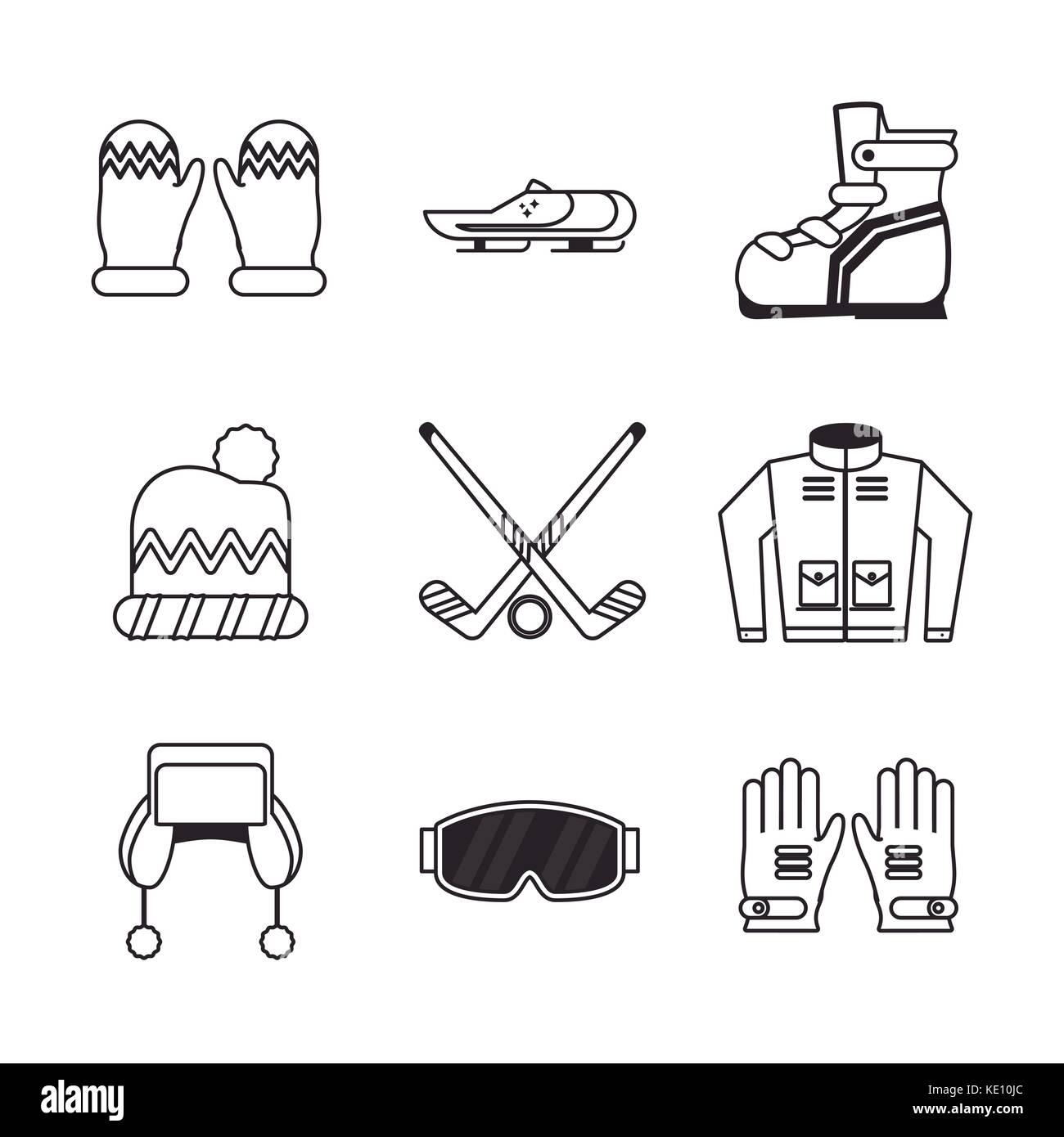 Winter sports icons Stock Vector Image & Art - Alamy