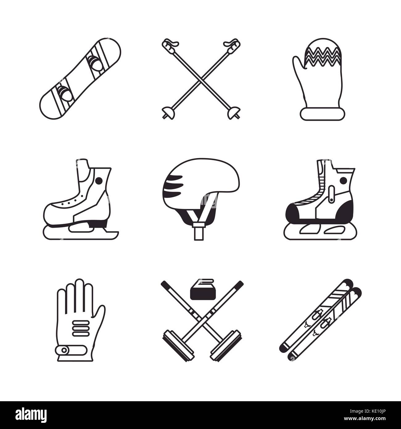 Winter sports icons Stock Vector Image & Art Alamy