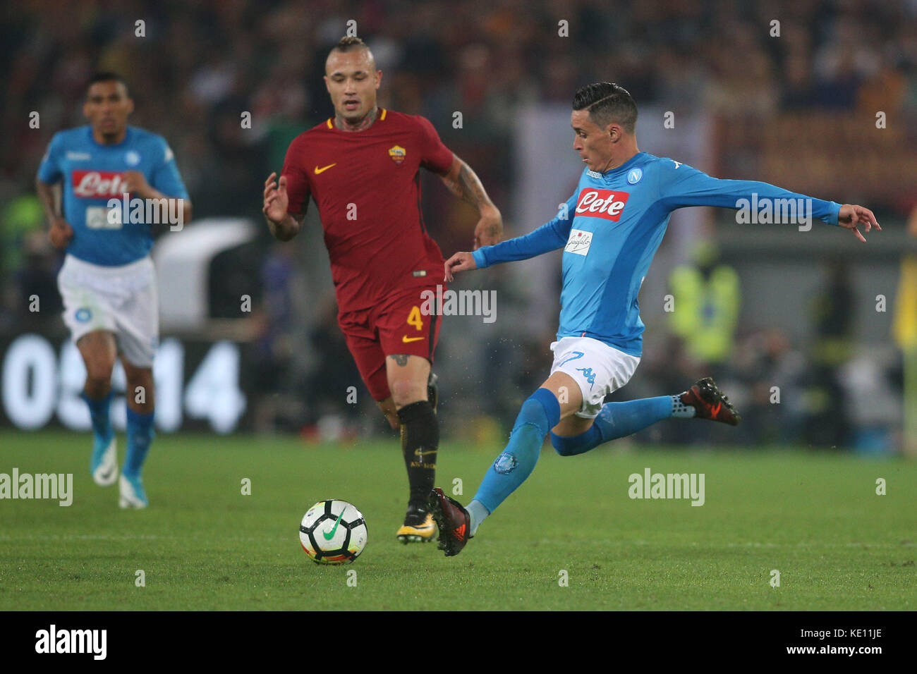 Italy, Rome, october 14 2017: Hamsik in action during the football ...