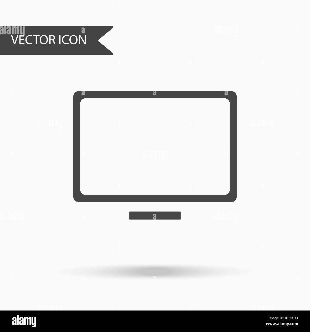 Modern and simple flat vector illustration. Computer monitor icon ...