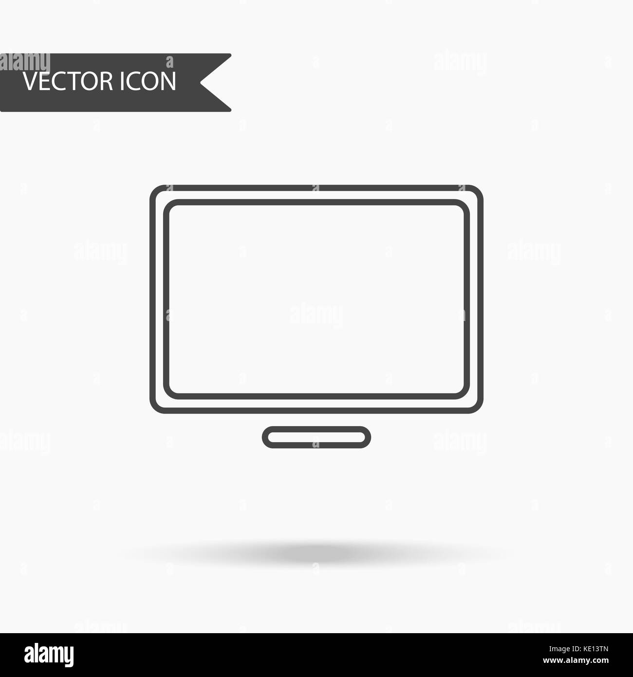 Modern and simple flat vector illustration. Computer monitor icon ...