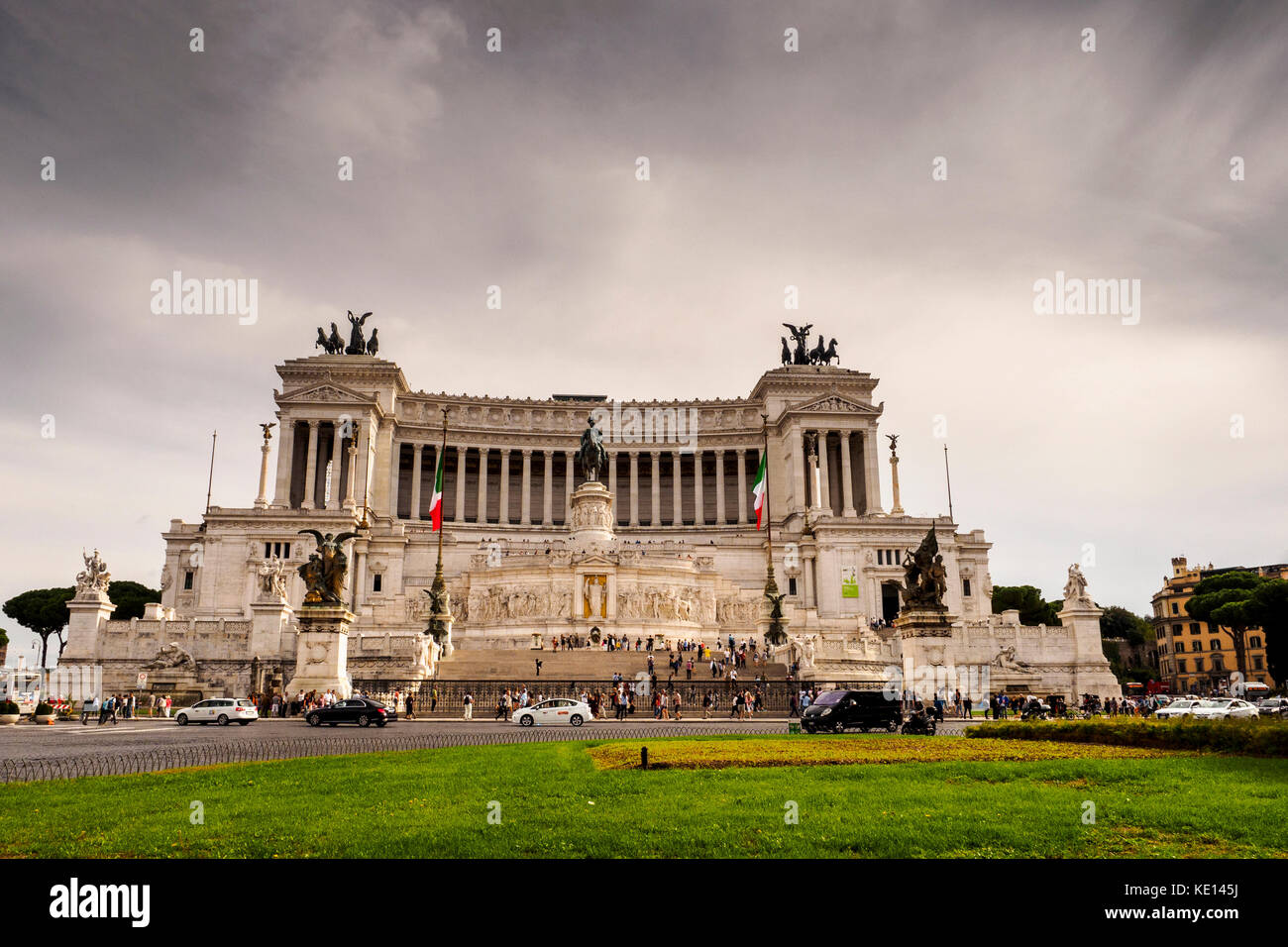 the 'Vittoriano' monument or Altare della Patria (Fatherland Altar) - Rome Italy Stock Photo