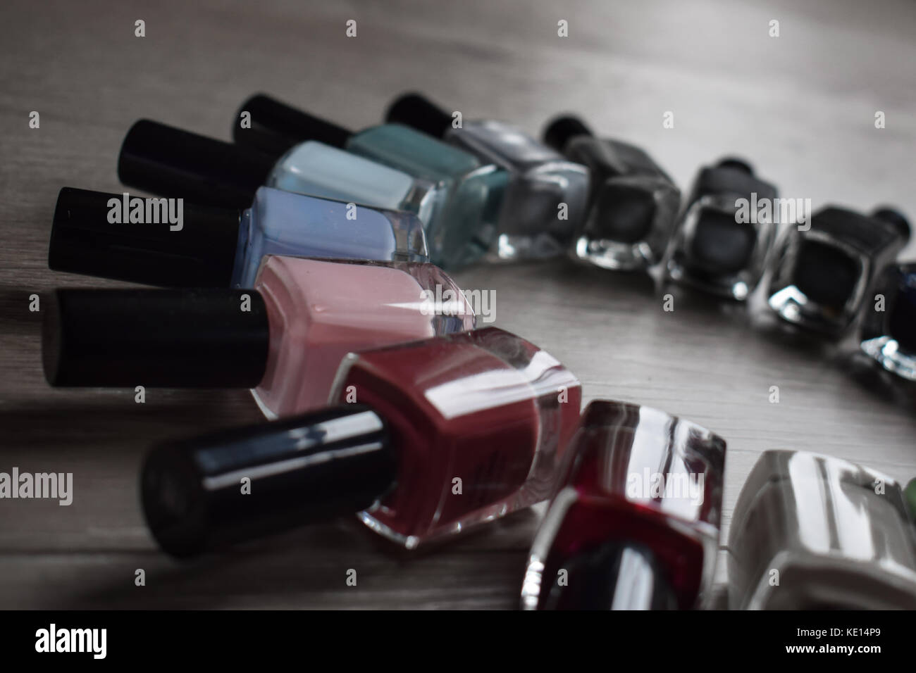 nail polish bottles background Stock Photo Alamy