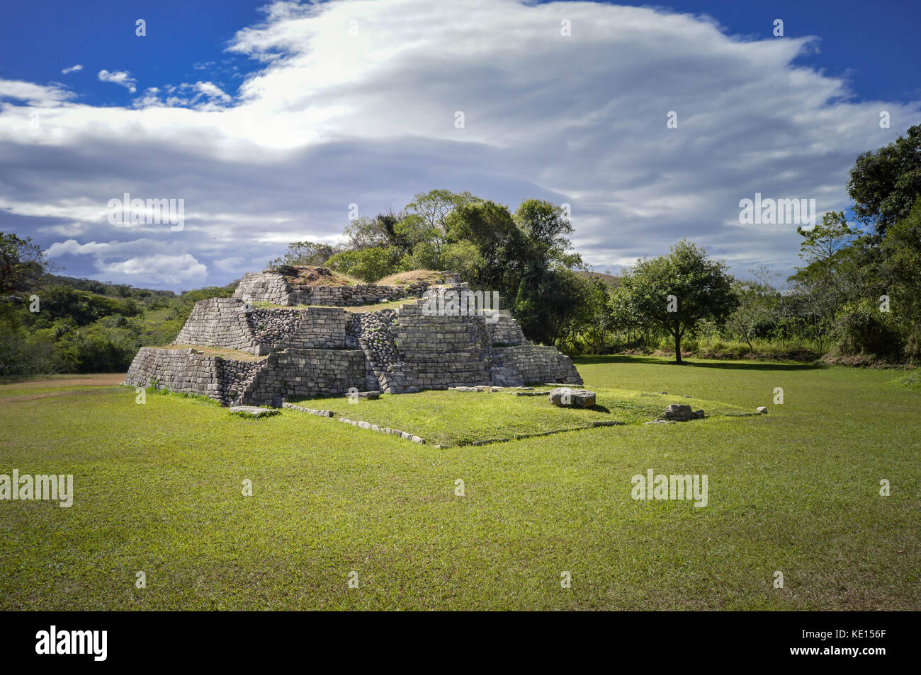 Pyramids at the archaeological site of Tenam Puente near the town of ...