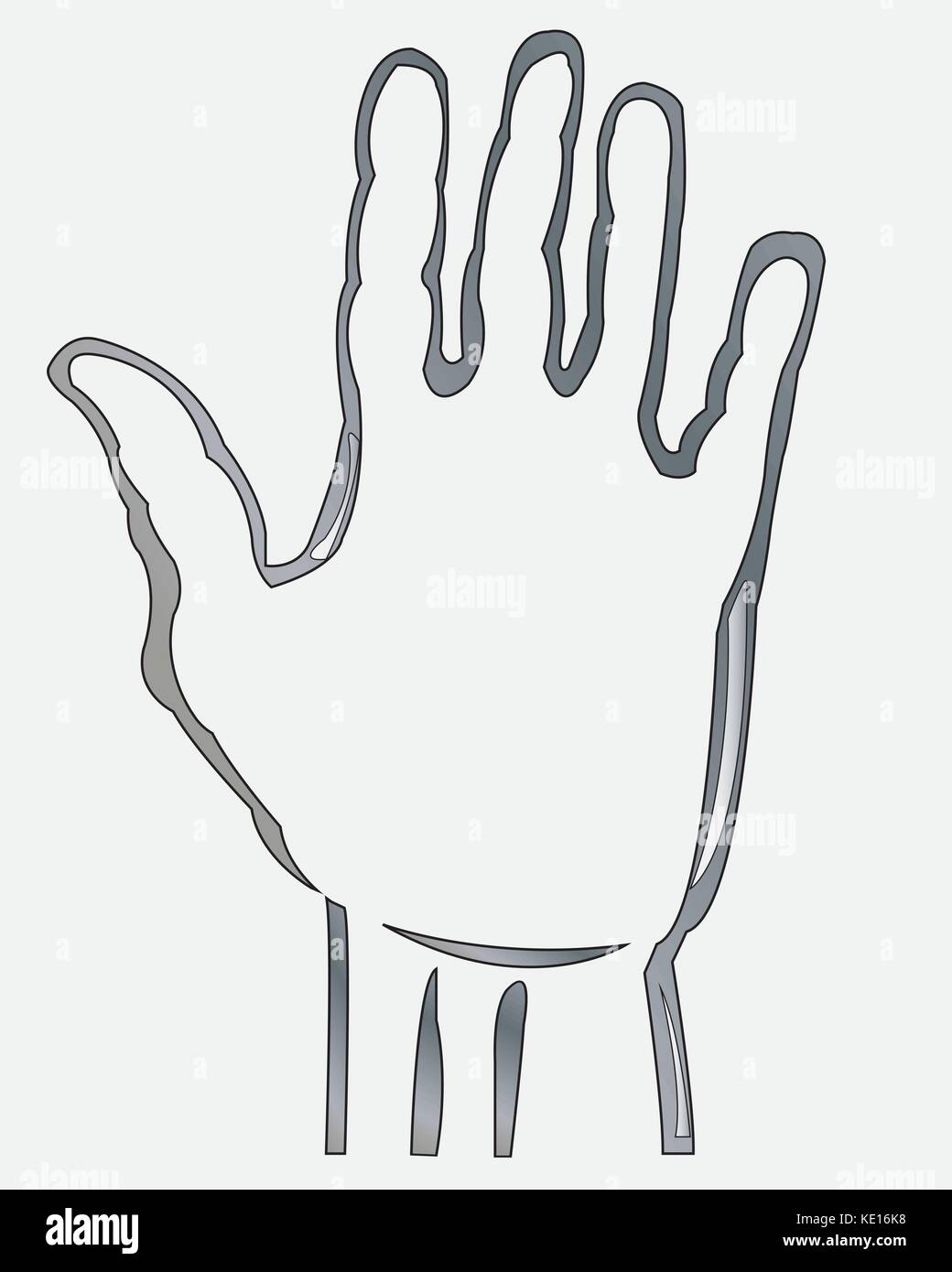 Form of the hand of the person from metal Stock Vector Image & Art - Alamy