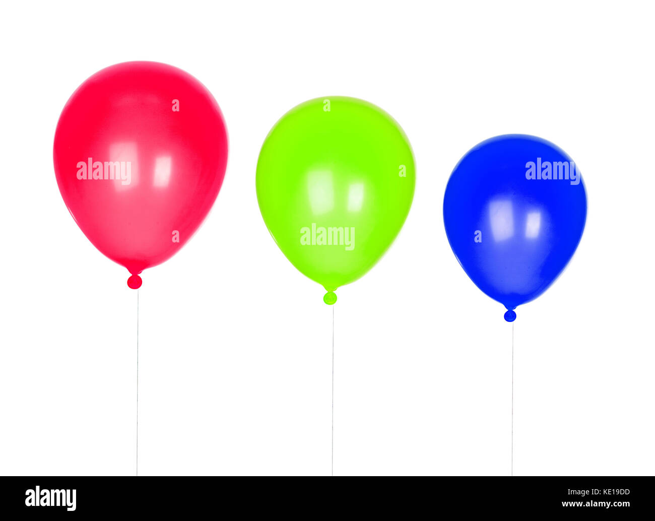 Colorful balloons isolated on a white background Stock Photo - Alamy