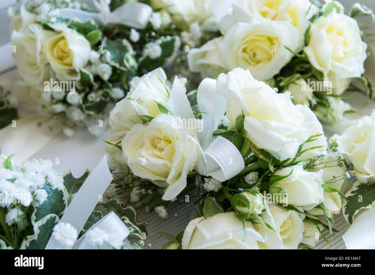 Wedding bouquets with beautiful roses Stock Photo - Alamy