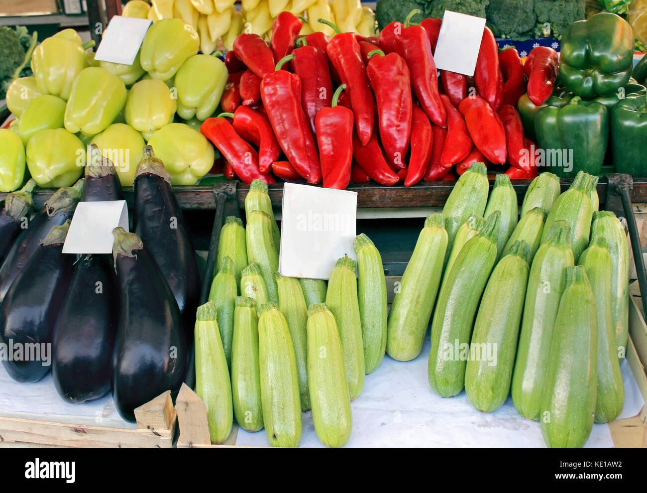 Pile of fresh organic vegetables on market stall Stock Photo - Alamy