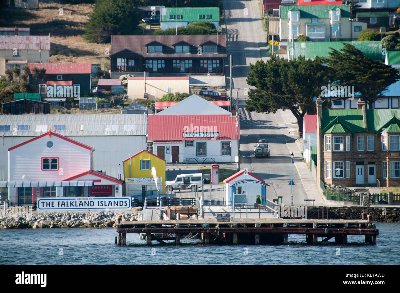 Port Stanley Arrival Stock Photo Alamy