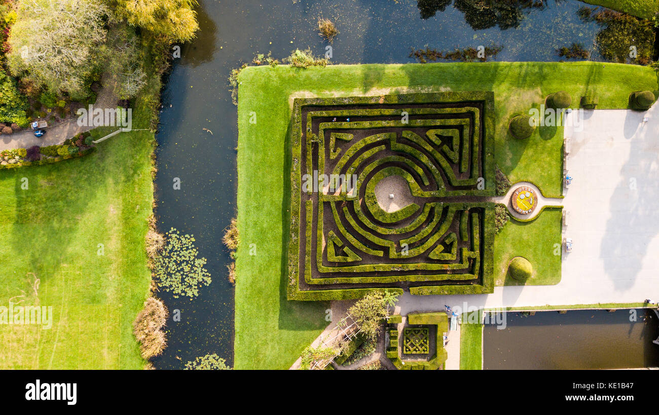 Yew Maze at Hever Castle, Kent, Enlgand Stock Photo