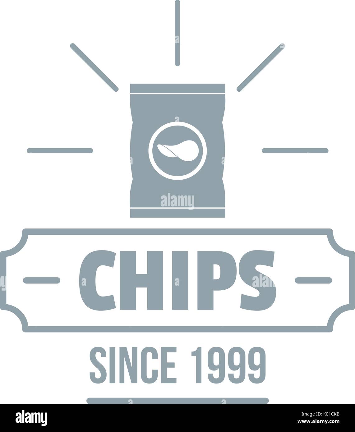 Chips logo, simple gray style Stock Vector Image & Art Alamy