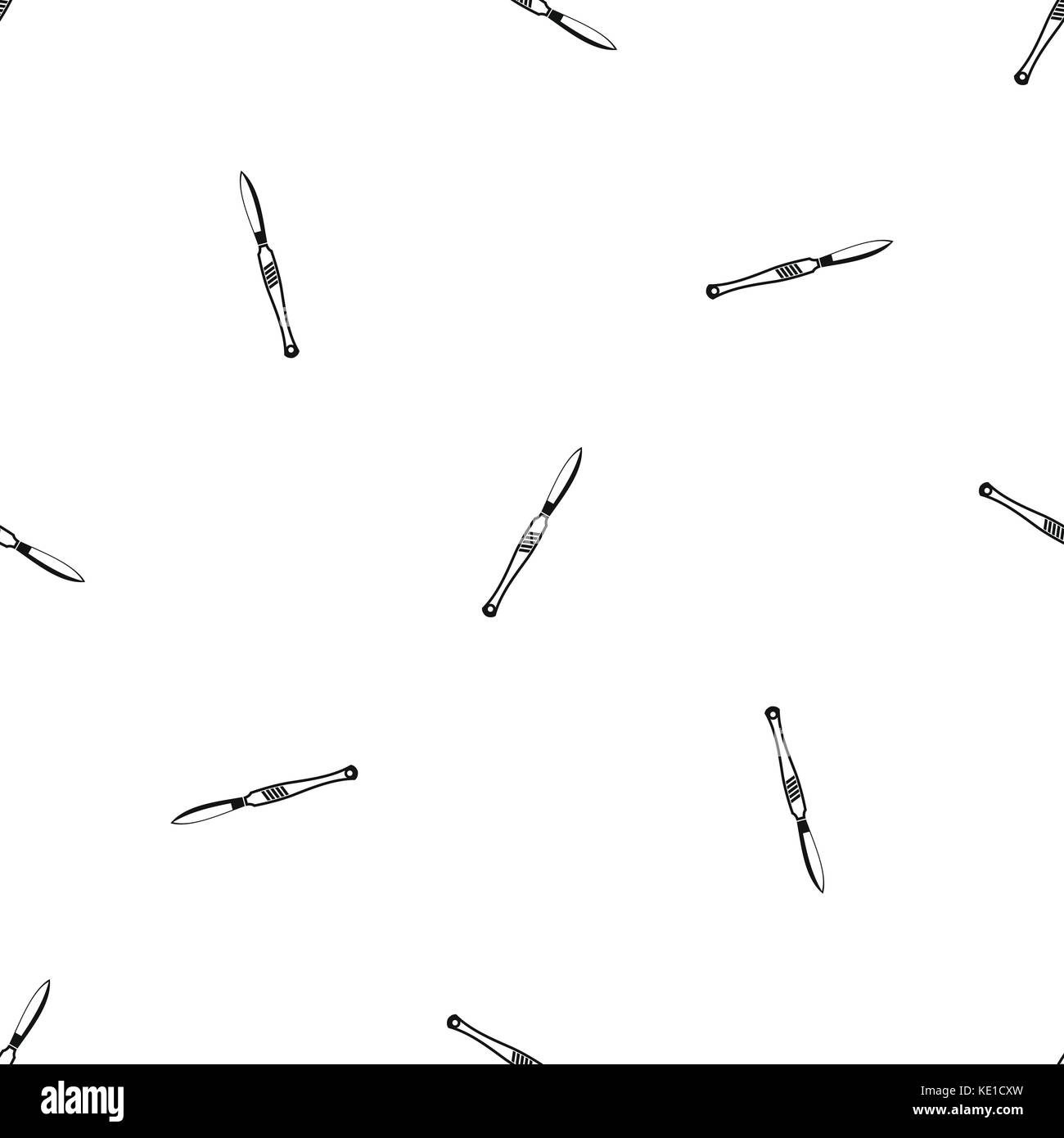 Stainless medical scalpel pattern seamless black Stock Vector Image ...