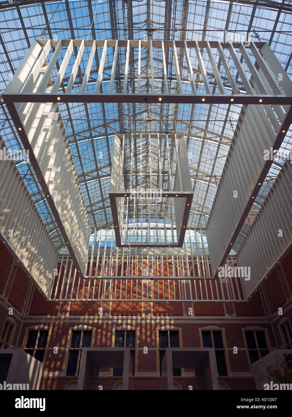 Modern Atrium Ceiling To Amsterdam S Rijkmuseum Stock Photo