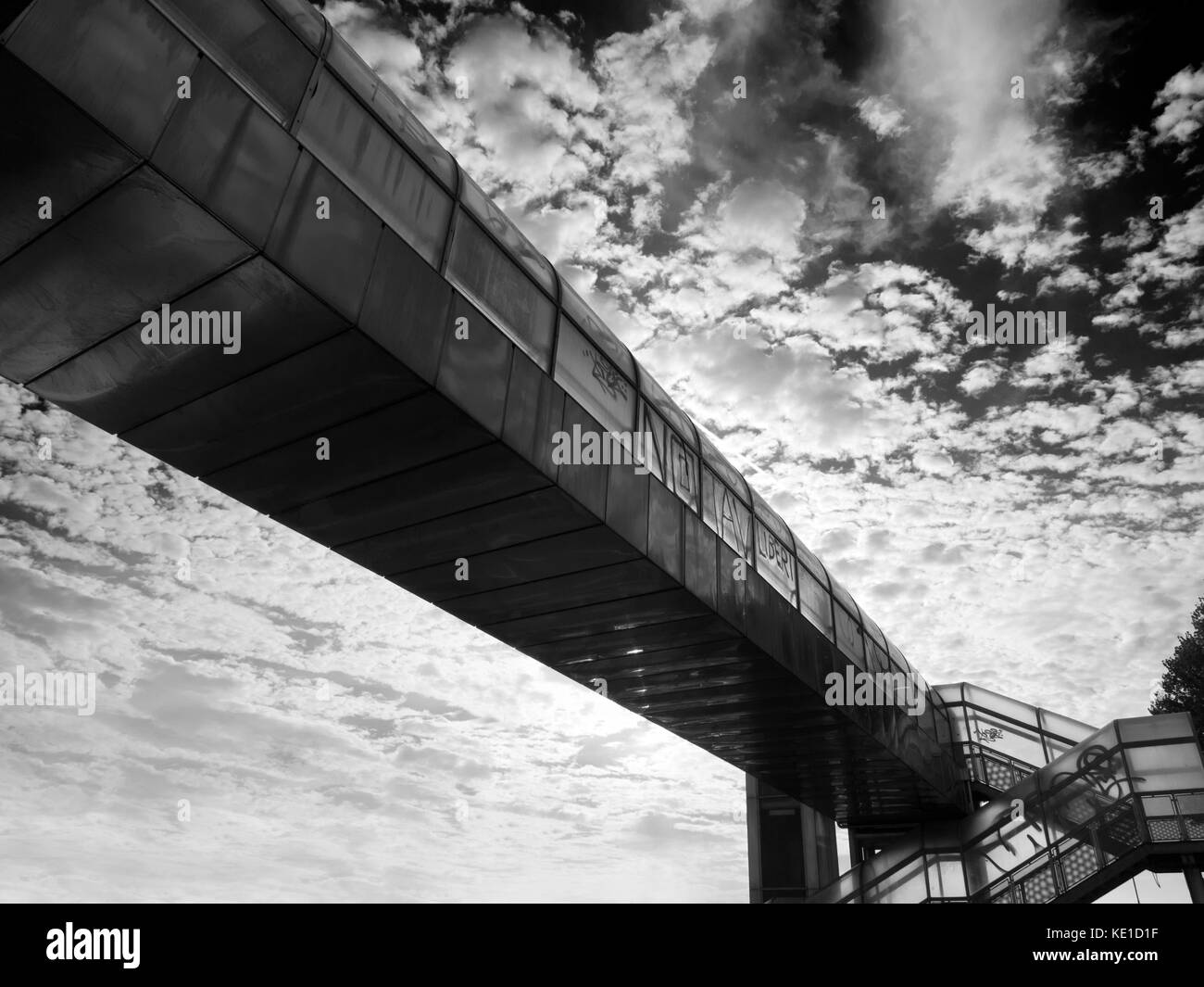Ugly pedestrian overpass, road into Venice 2 Stock Photo
