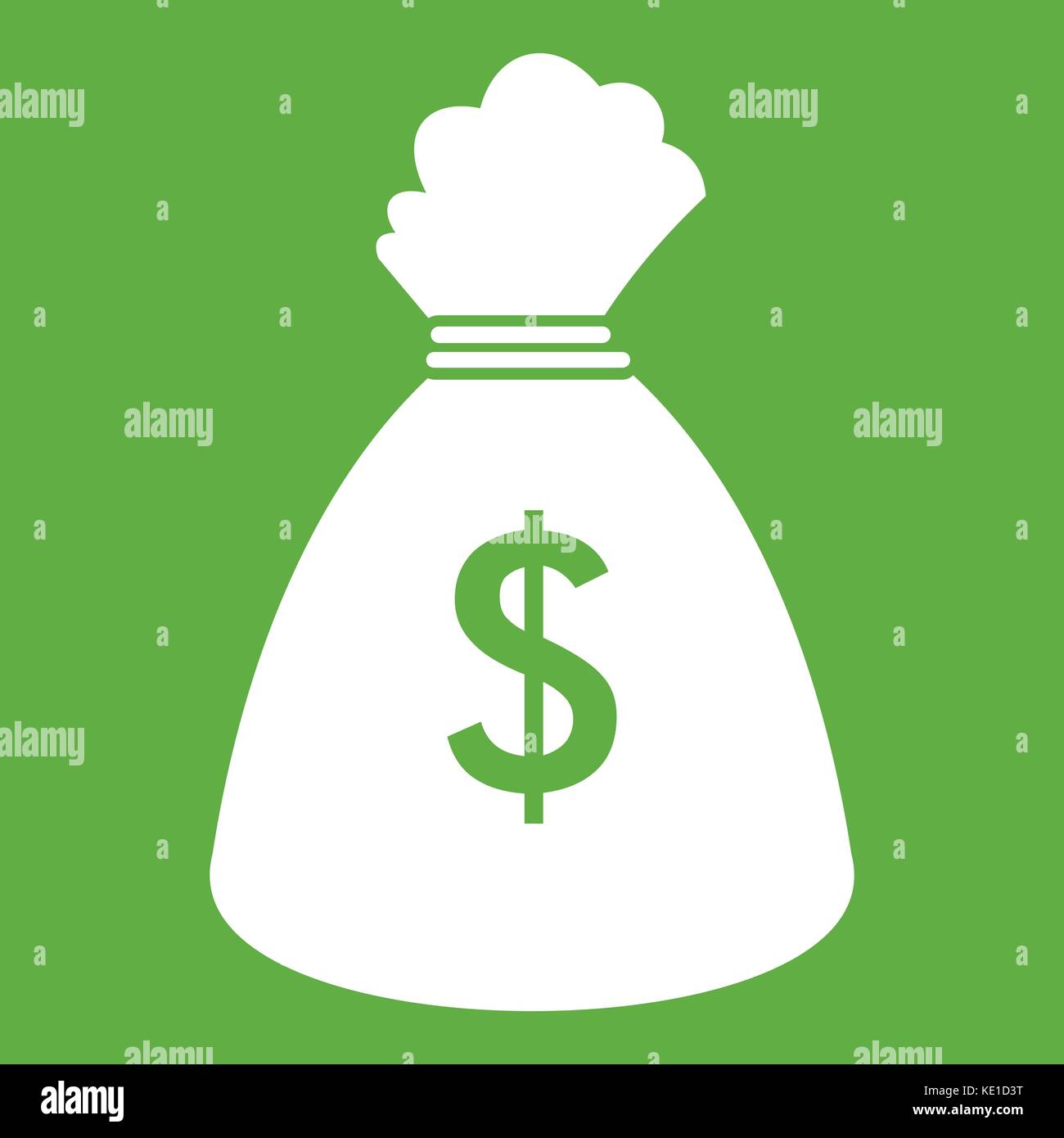 Money bag icon green Stock Vector Image & Art - Alamy