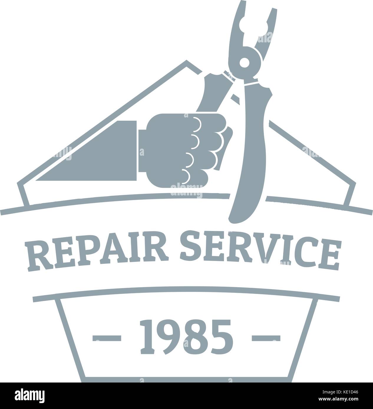 Repair service logo, vintage style Stock Vector