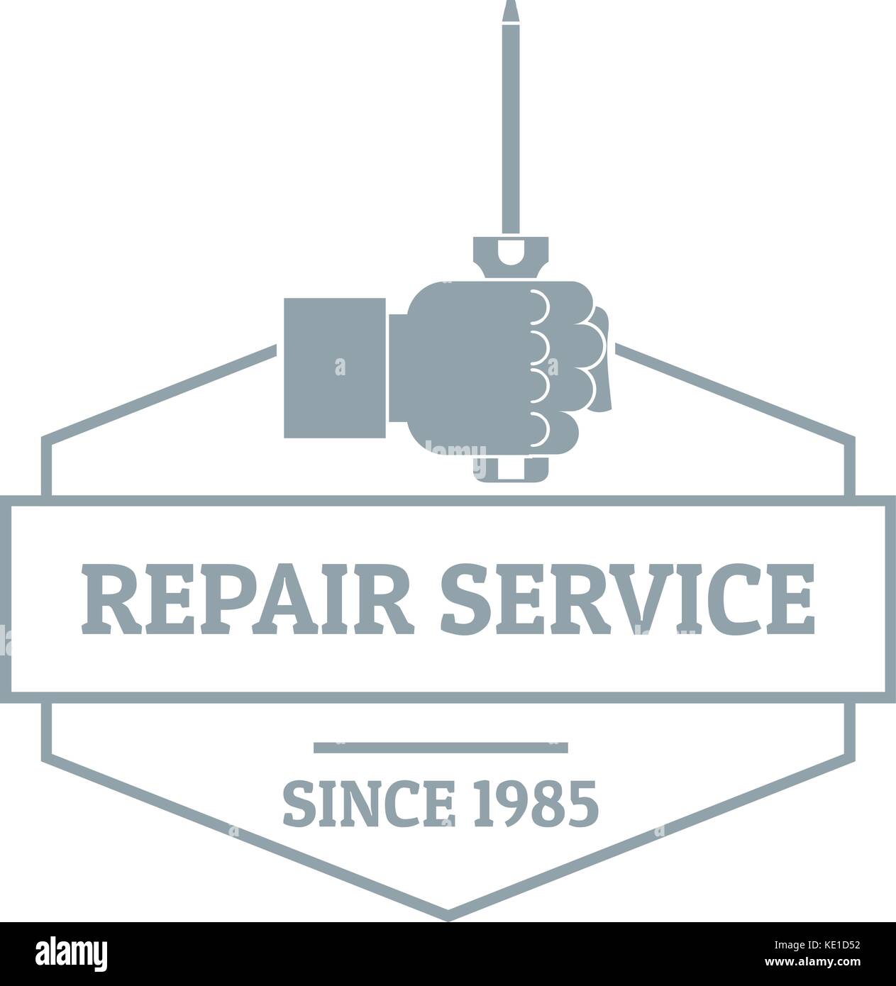 Working service logo, vintage style Stock Vector