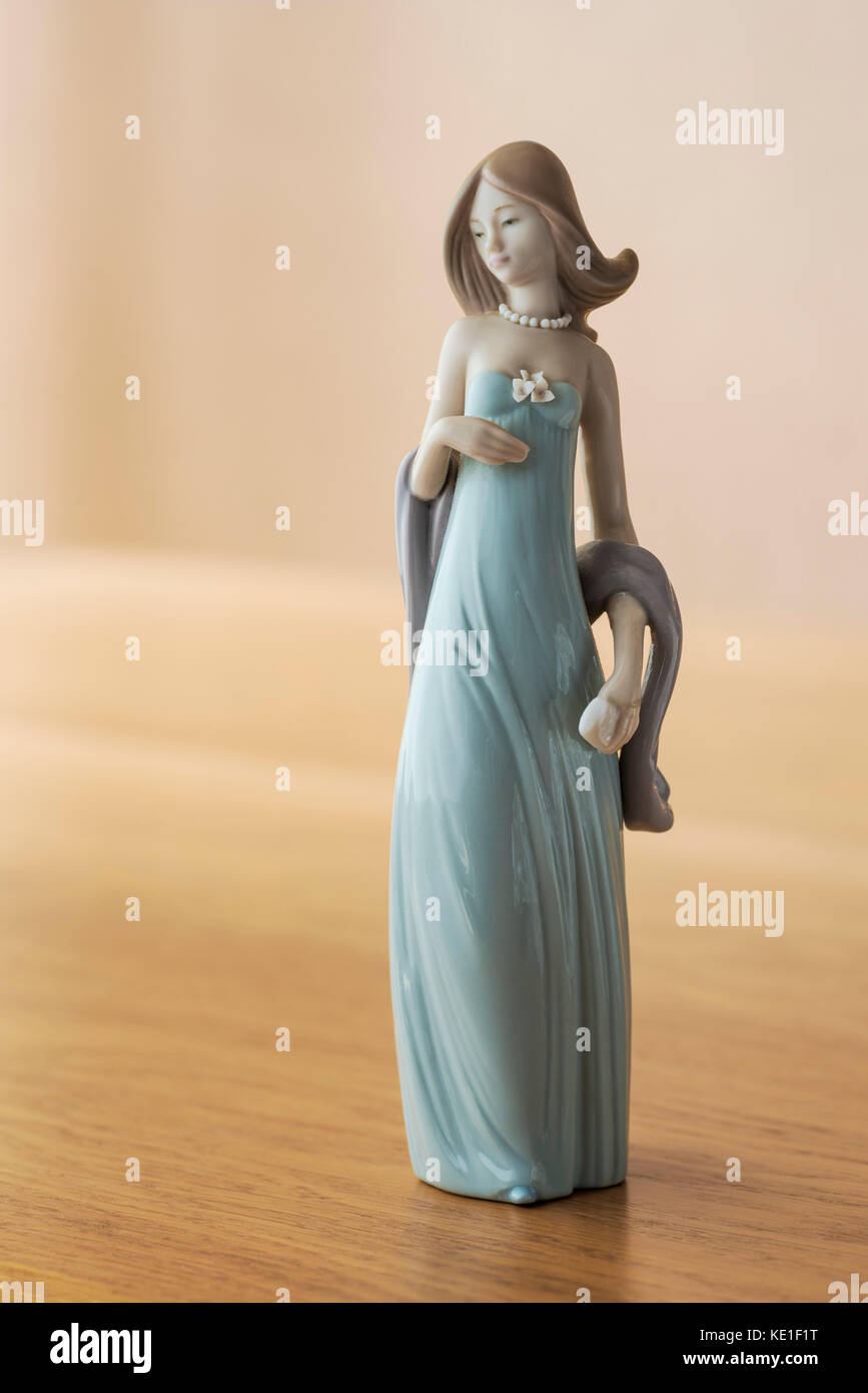 Ingenue Lladro porcelain figurine, sculpture, traditional ceramic figure. Stock Photo