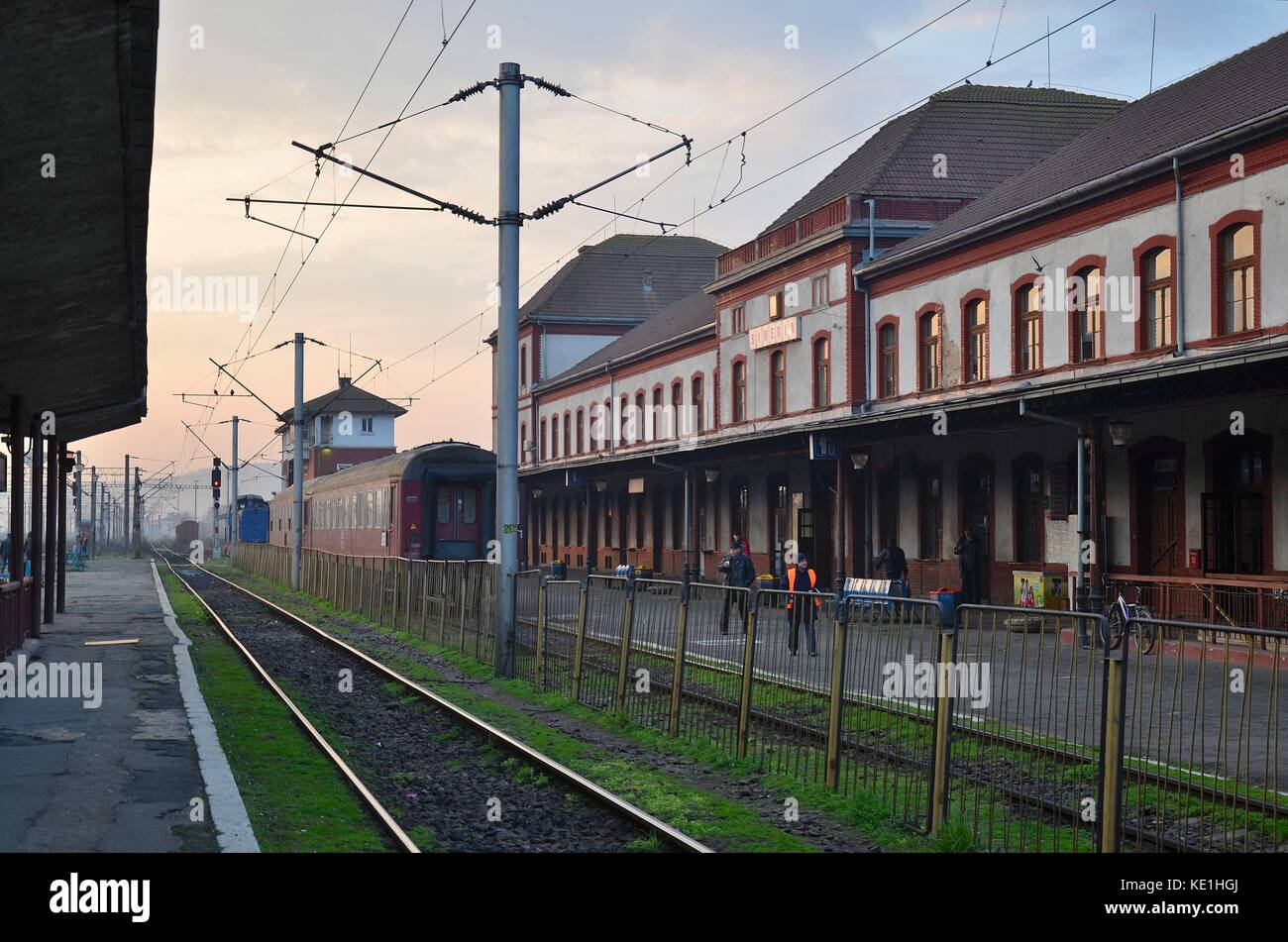 Bahnhof in Simeria, Rumänien Stock Photo