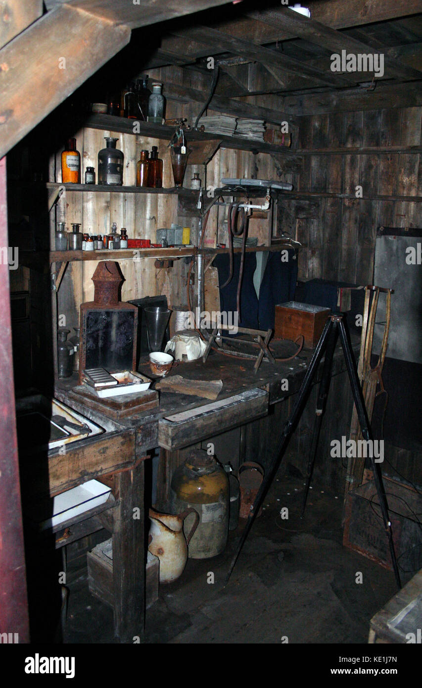 Photographic darkroom in Captain Scott's hut, McMurdo Sound, Antarctica ...