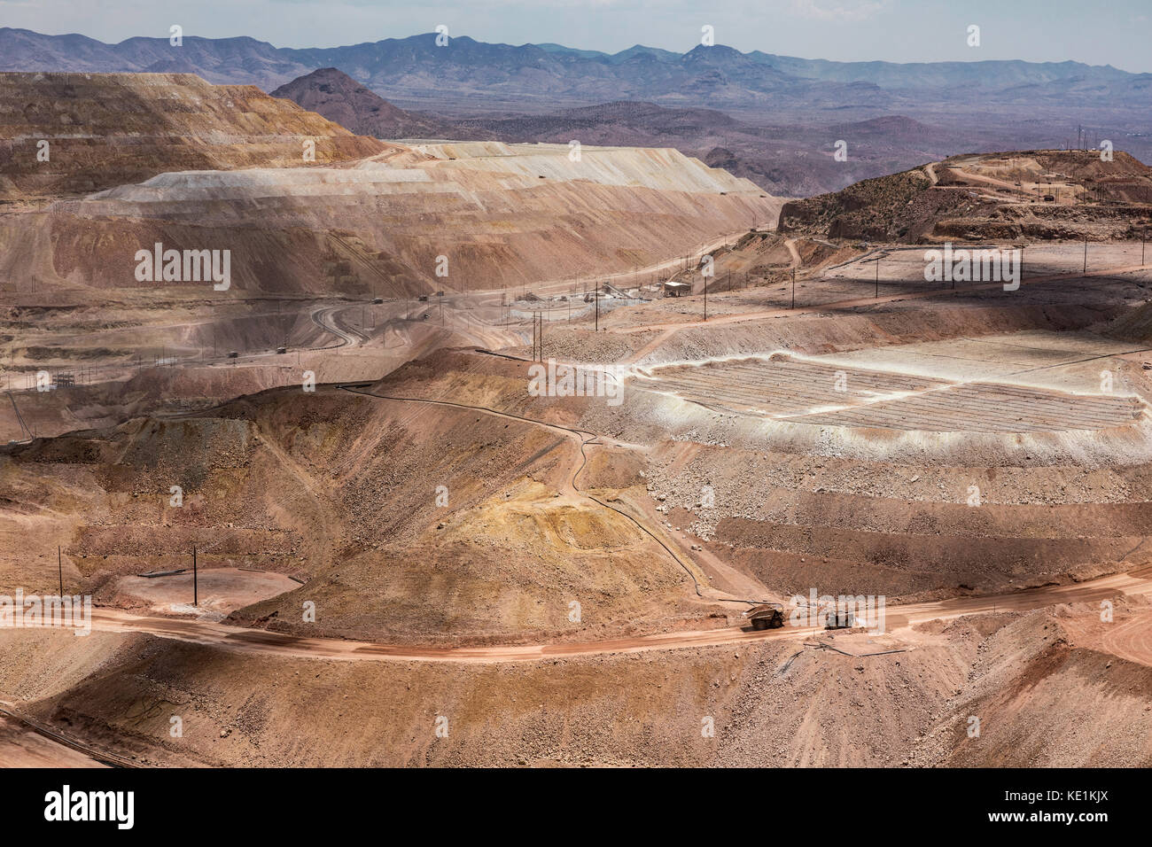 Morenci Copper Mine, One of the largest in the world, Greenlee County, Arizona, USA Stock Photo