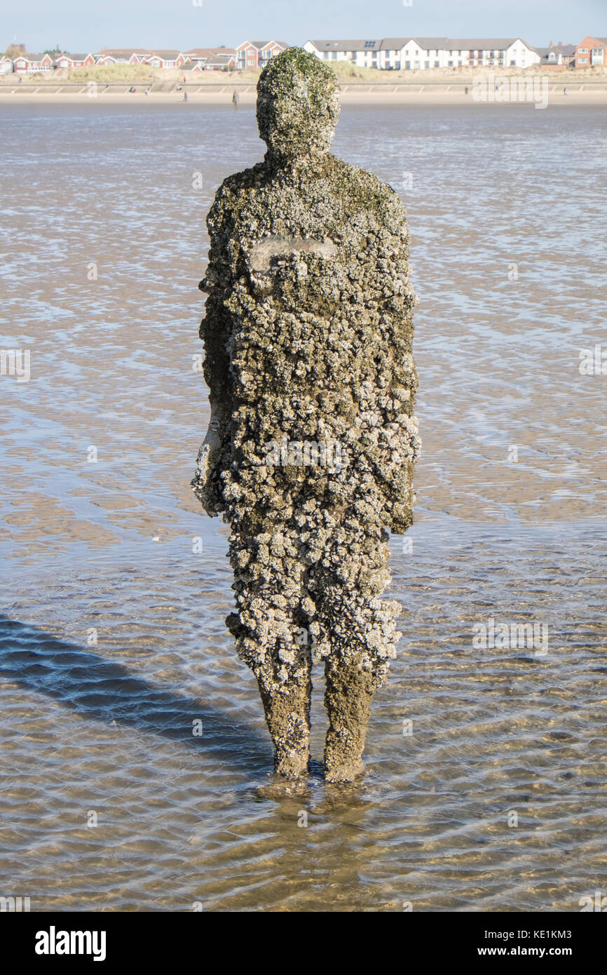 Anthony,Gormley,statues,iron,men,Another Place,art,installation,on