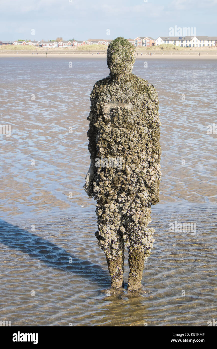 Anthony,Gormley,statues,iron,men,Another Place,art,installation,on