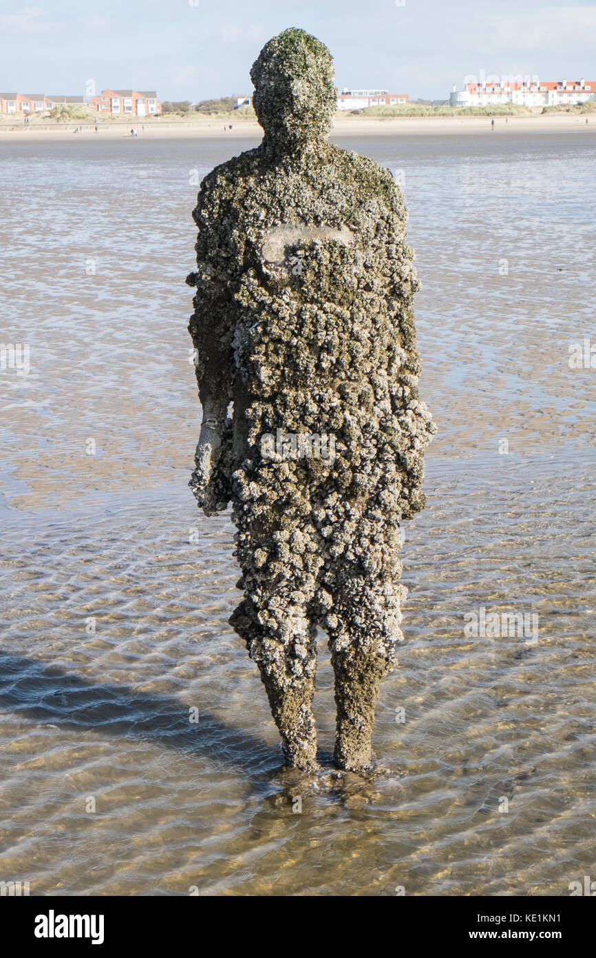 Anthony,Gormley,statues,iron,men,Another Place,art,installation,on