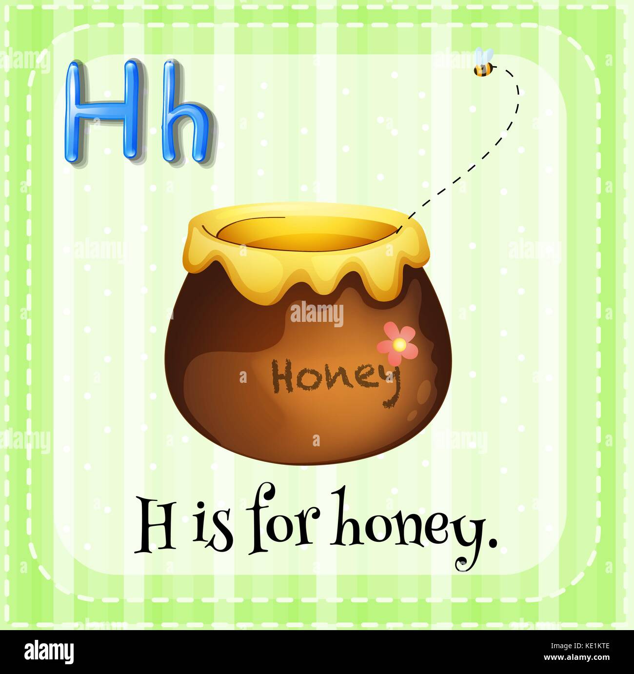 Flashcard Letter Honey Illustration Stock Photos & Flashcard Letter ...