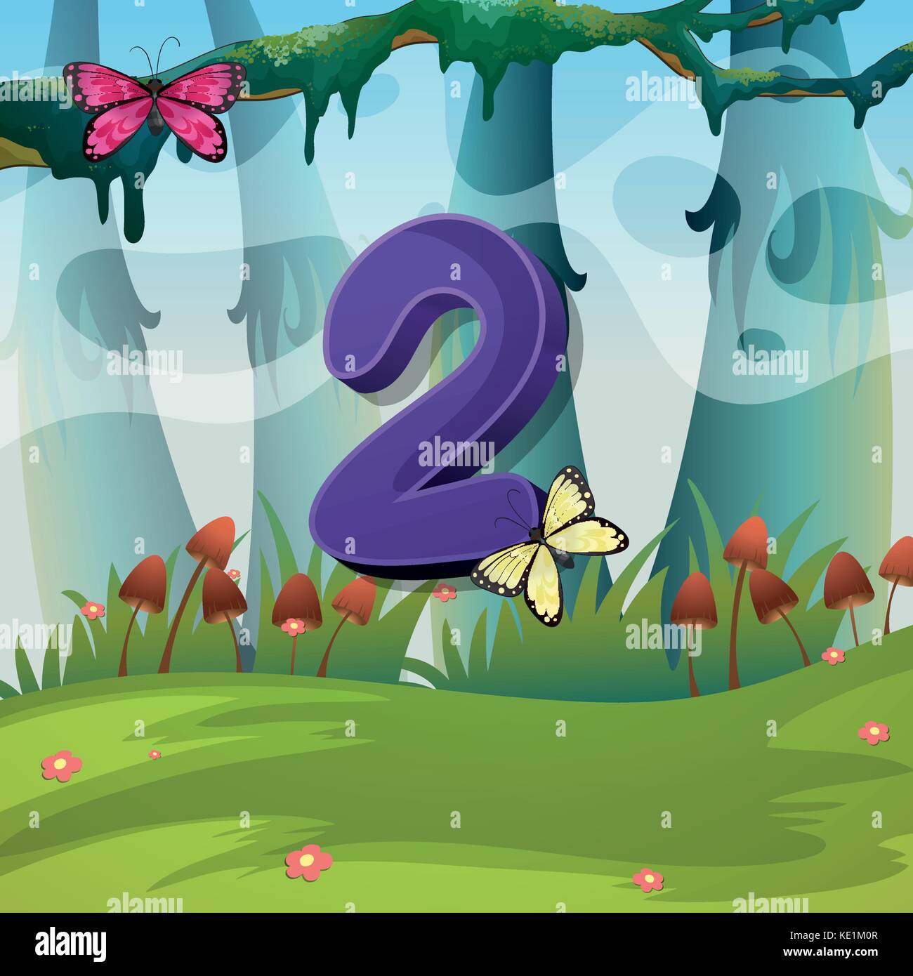 Counting butterflies Stock Vector Images - Alamy