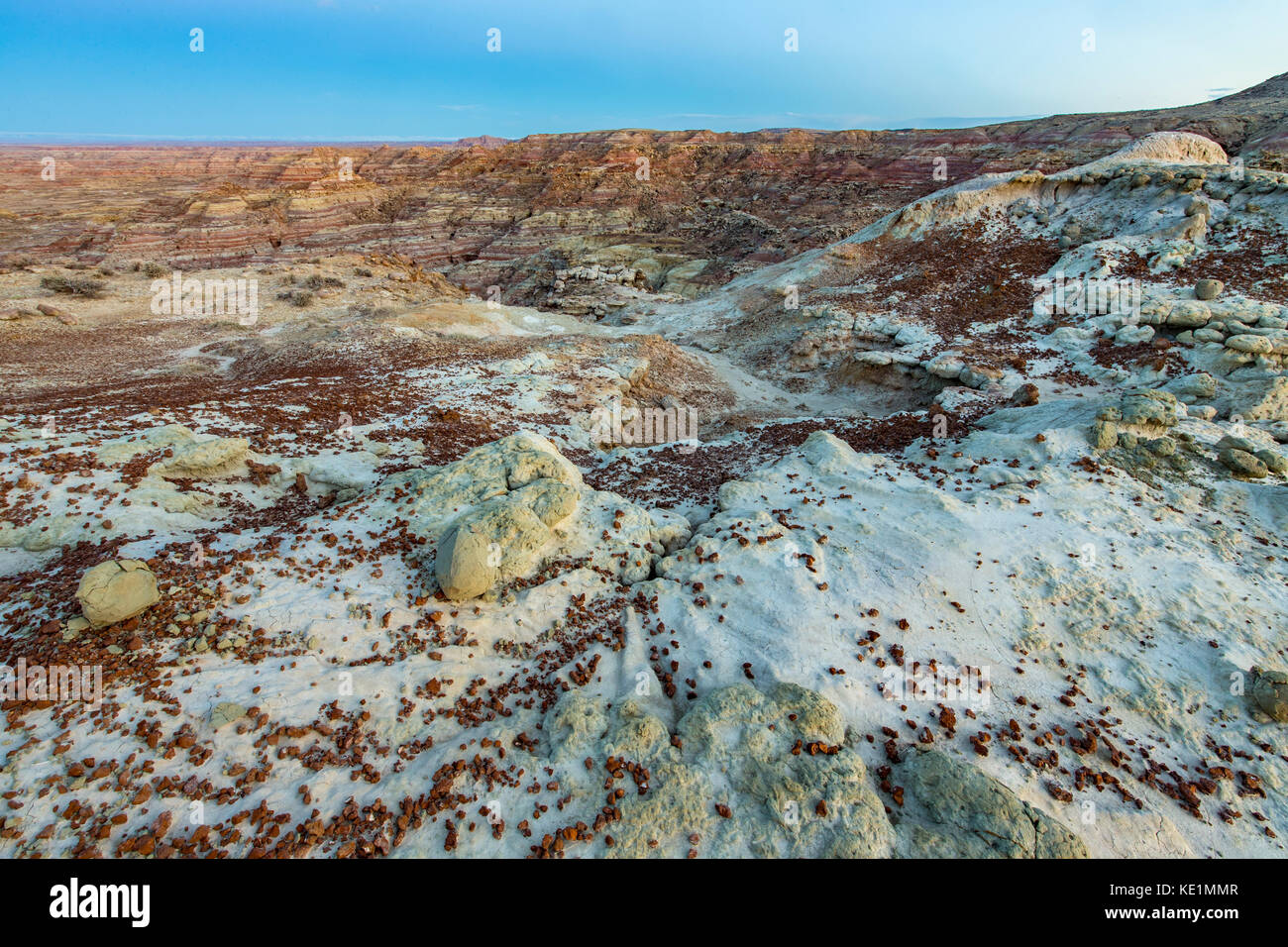 Bobcat Draw Wilderness in the Bighorn Basin of Wyoming at sunset Stock ...