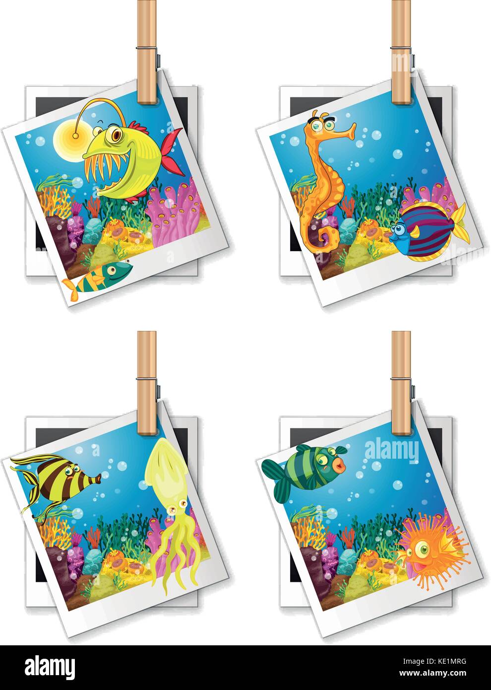 Frames seahorse Stock Vector Images - Alamy