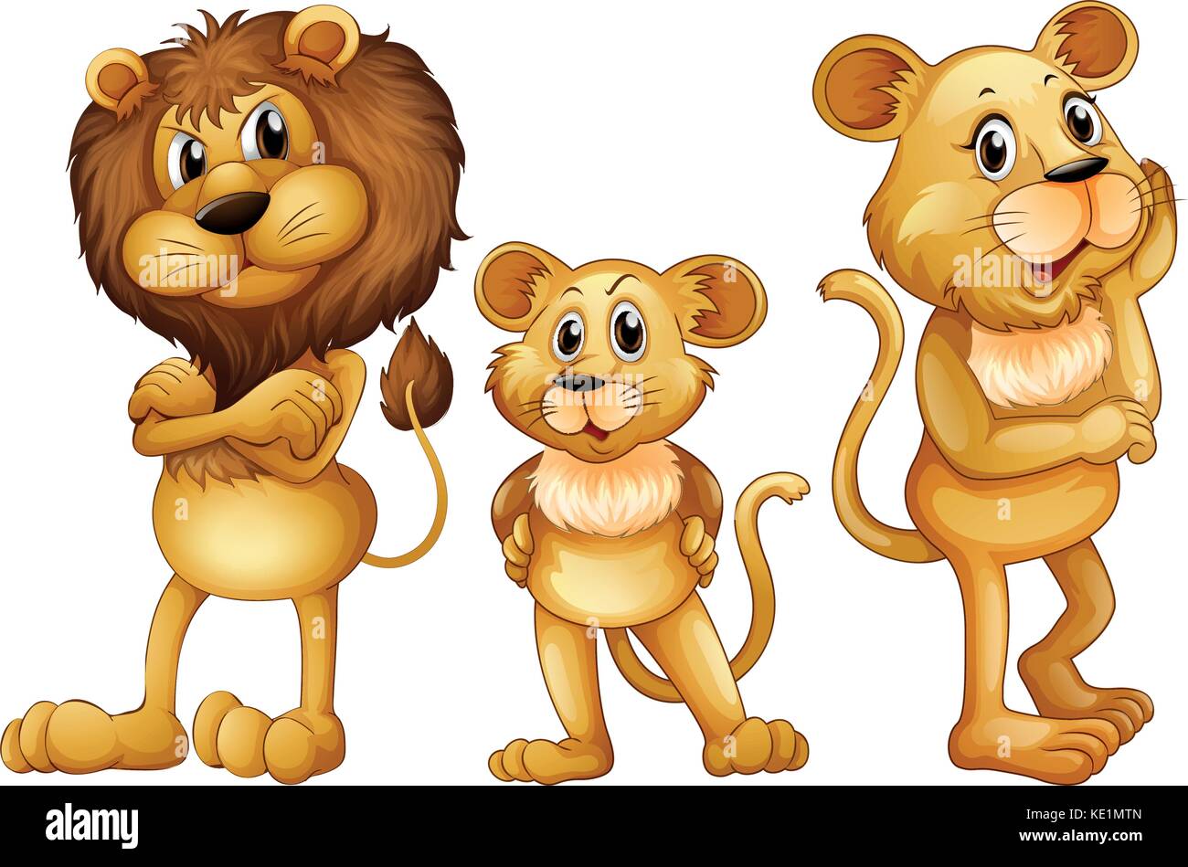 Family standing smiling Stock Vector Images Alamy