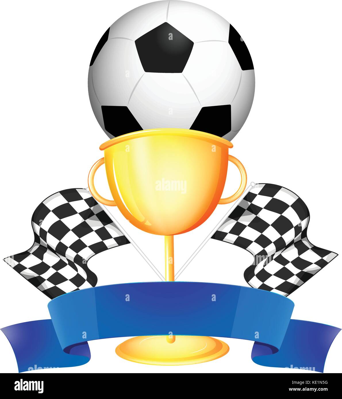 Soccer and golden trophy illustration Stock Vector Image & Art - Alamy