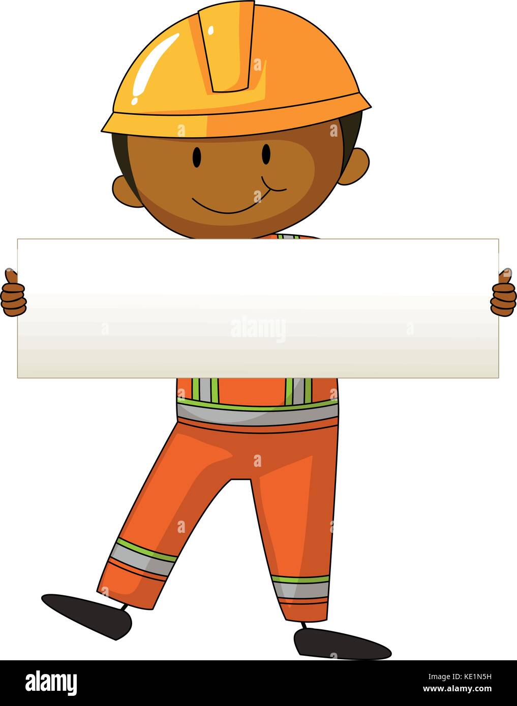Engineer holding white board illustration Stock Vector Image & Art - Alamy