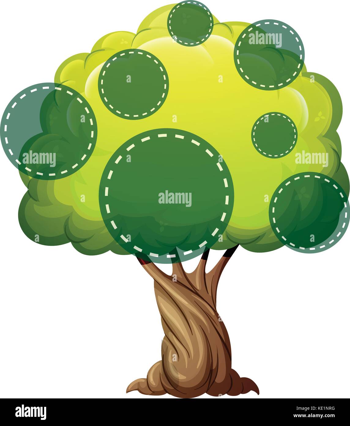 Green tree with green circles illustration Stock Vector Image & Art - Alamy
