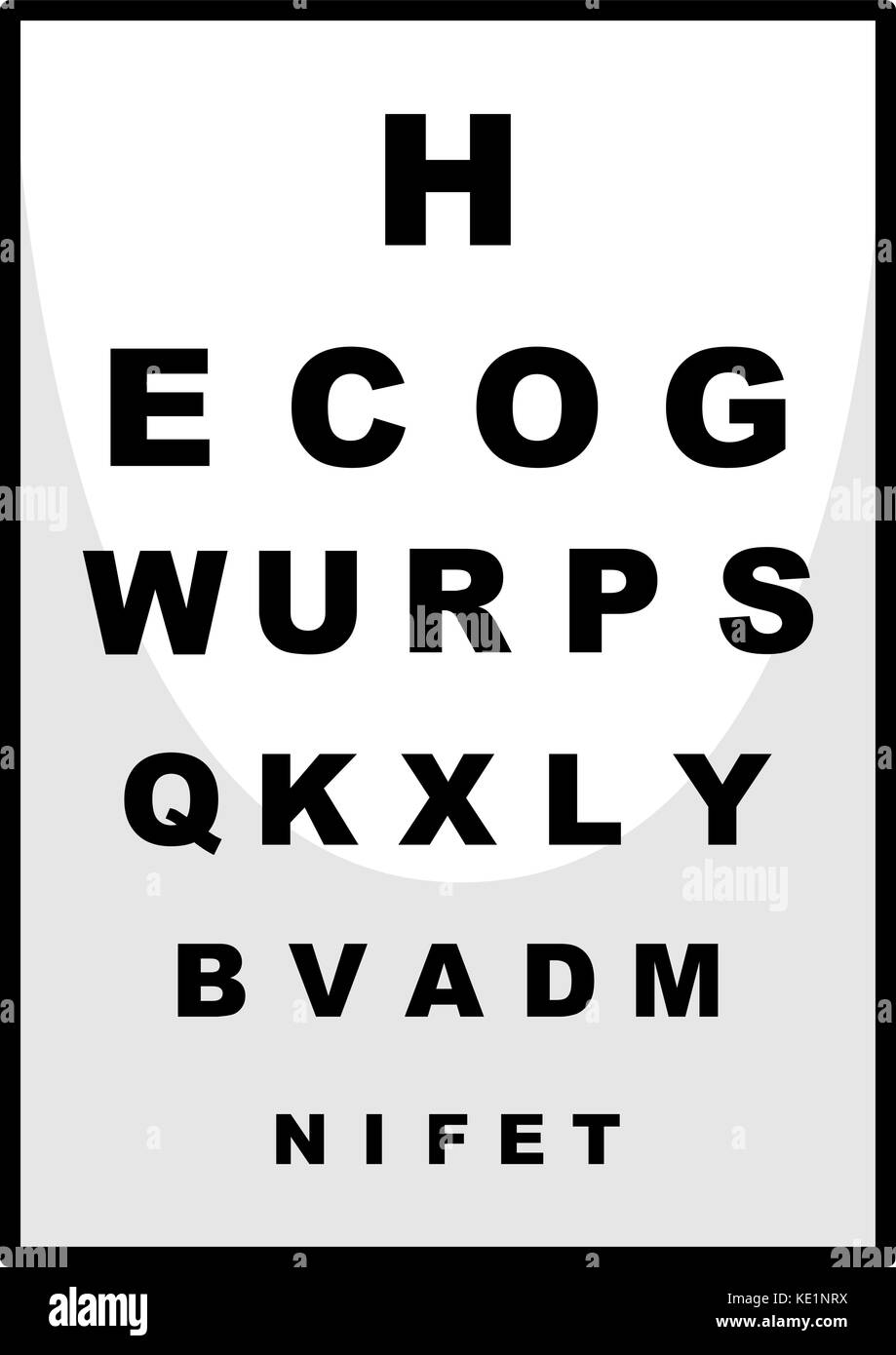 vector Snellen eye test chart Stock Vector Image & Art - Alamy