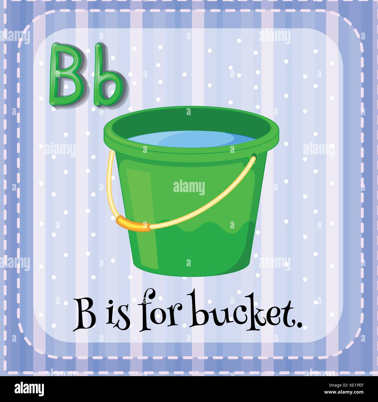 Flashcard letter B is for bucket illustration Stock Vector Image & Art
