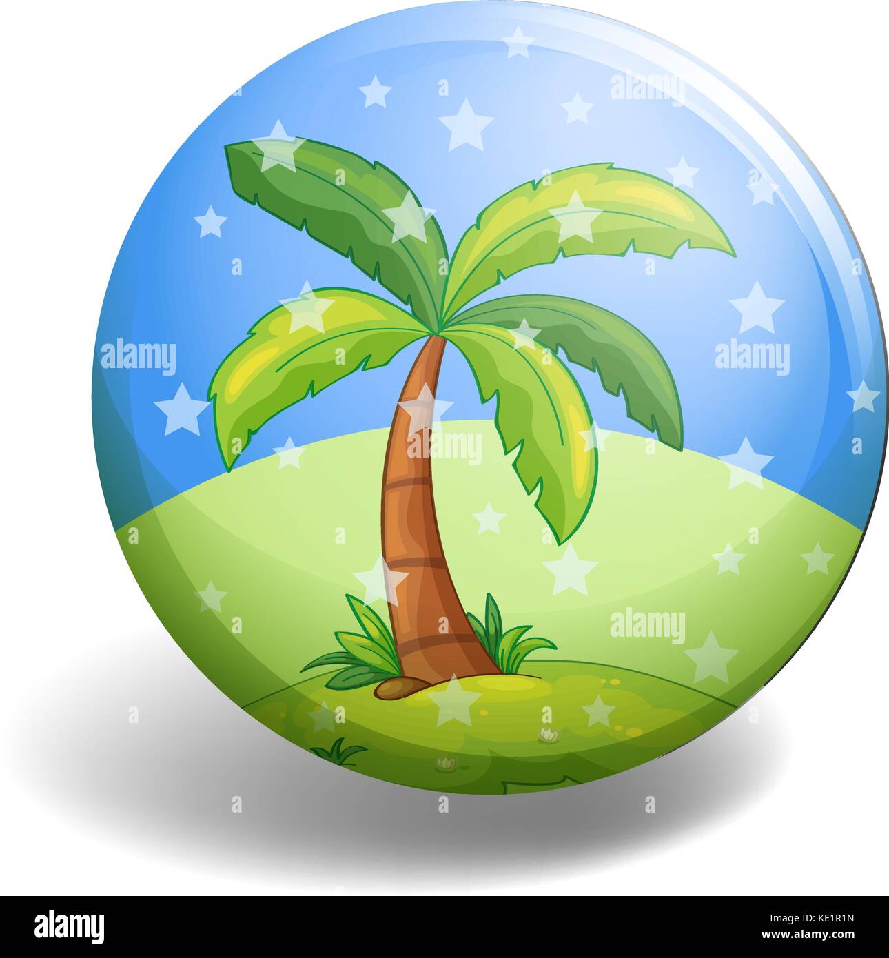 Cartoon round tree logo Stock Vector Images - Alamy