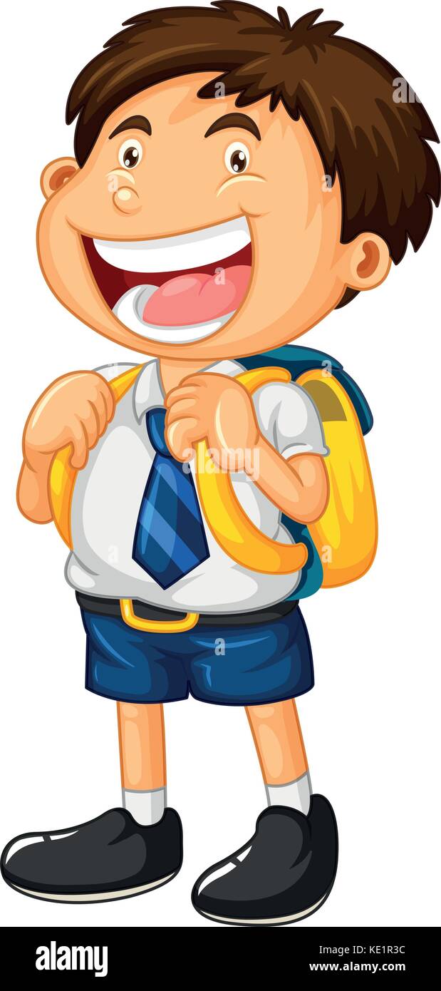 Happy School Boy Clip Art