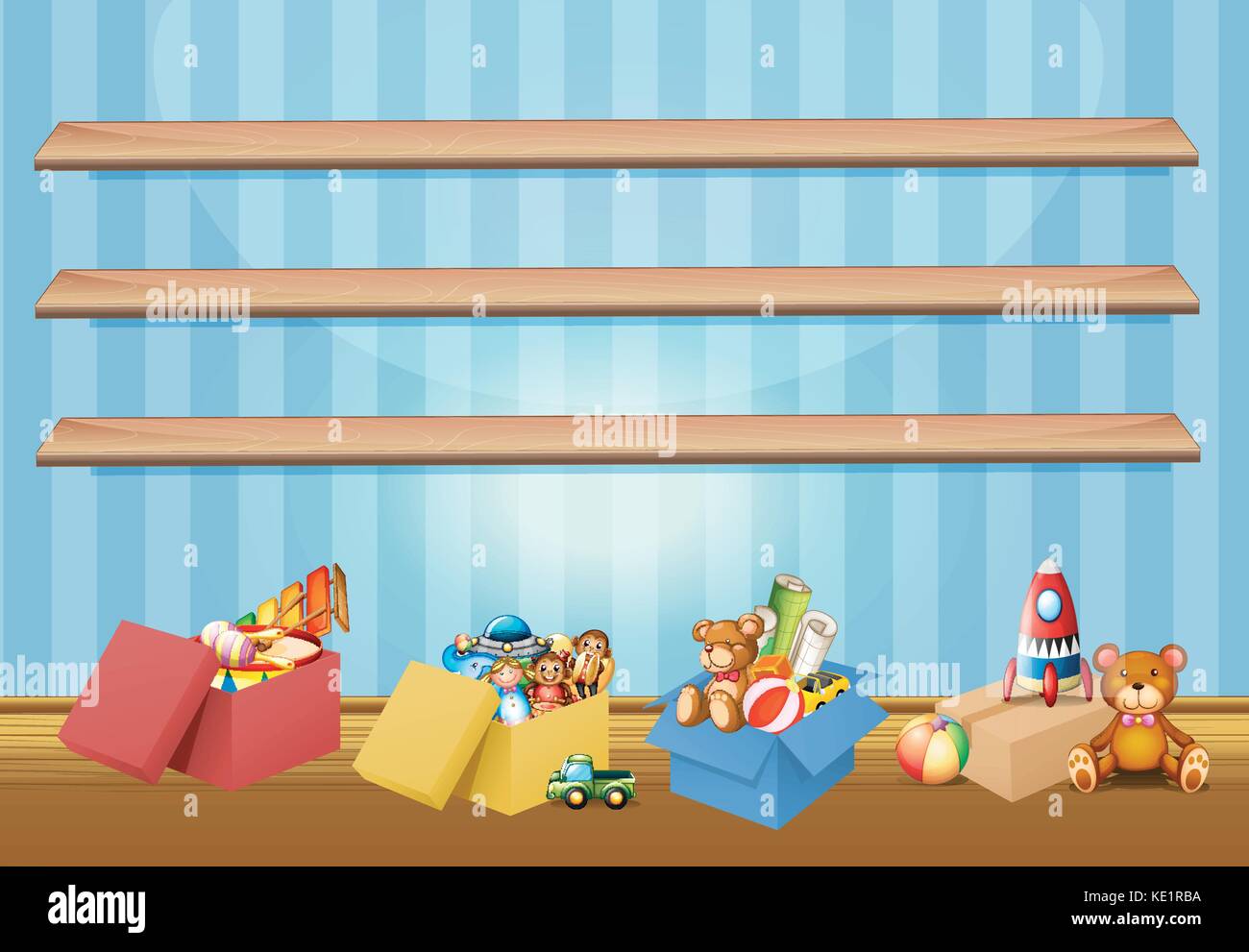 Empty shelves Stock Vector Images Alamy