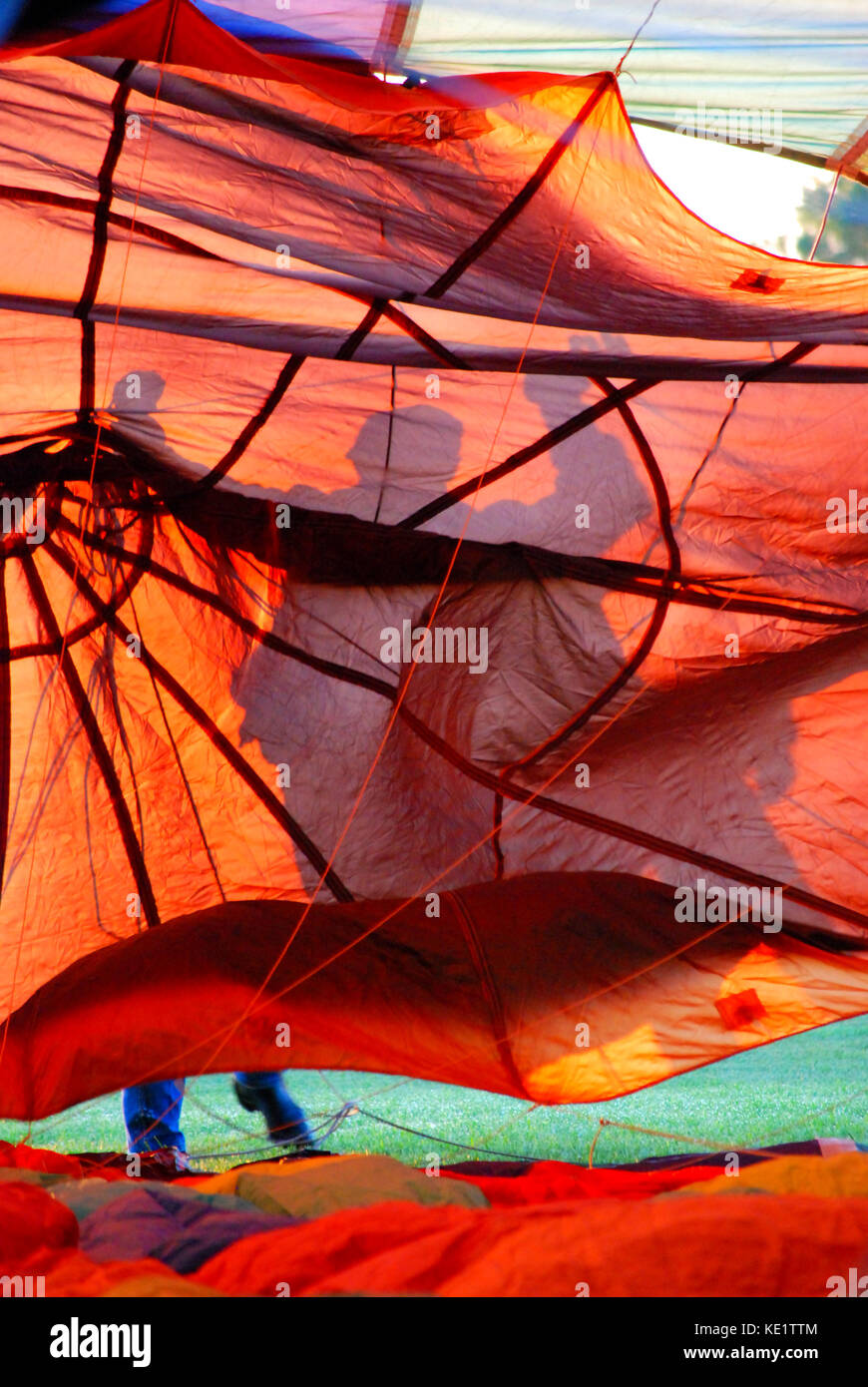 Setting Up Hot Air Balloon Stock Photo Alamy