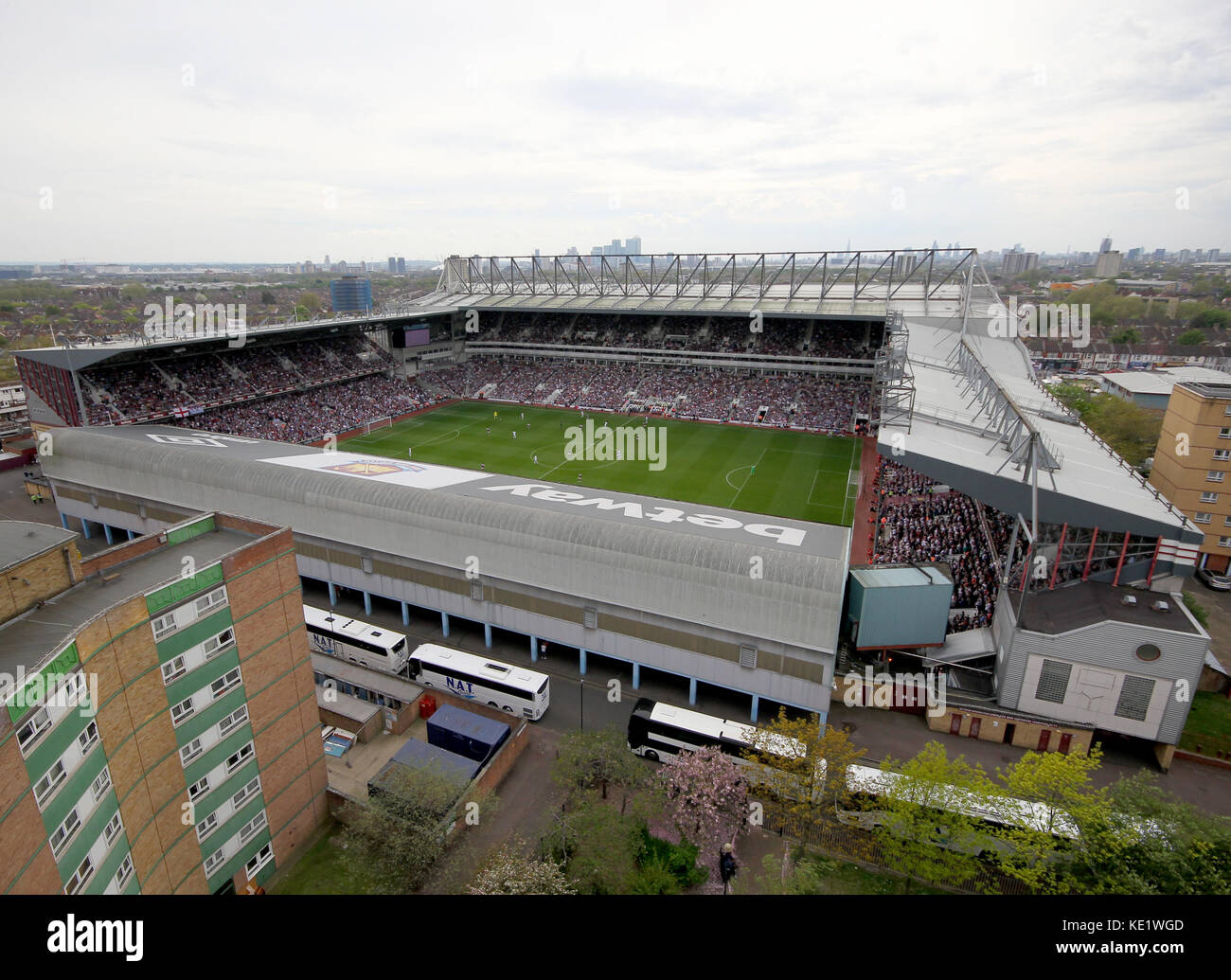 7 May 2016. General views of the Boleyn Ground, Upton Park, home of West Ham United Football Club during the final Saturday home game v Swansea City. Stock Photo