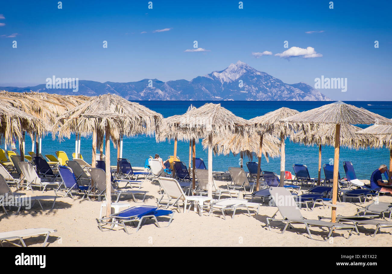sarti beach in halkidiki,greece Stock Photo Alamy